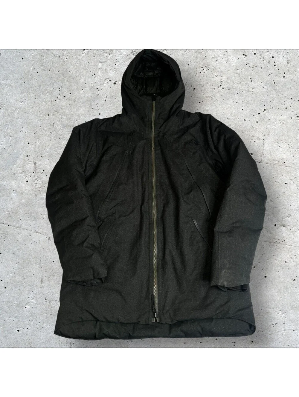 The North Face Far Northern Down Jacket Black Hooded Parka Hyvent Waterproof
